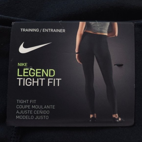 NIKE NWT Power Legendary NIKE Graphic Black Work Out Leggings / Yoga Pants - Med - Picture 11 of 14